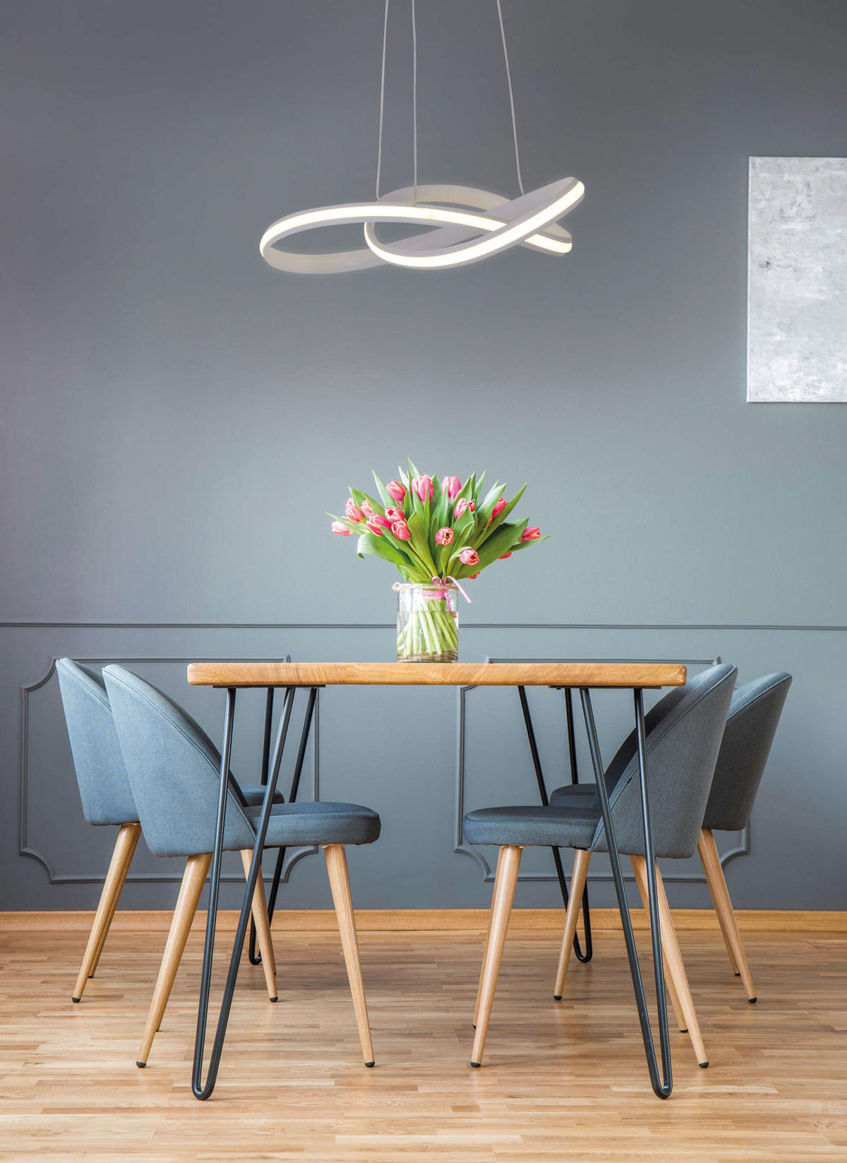Näve Leuchten LED-Pendelleuchte weiß Kunststoff Metall B/H/T/D: ca. 56x130x56x56 cm ODRIVE - weiß (56,00/130,00/56,00cm) - Näve Leuchten