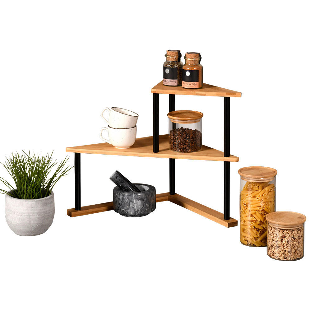 Kesper Küchenregal natur Bambus B/H/L: ca. 29,5x39x52 cm Küchen-Eckregal - natur (52,00/29,50/39,00cm) - Kesper