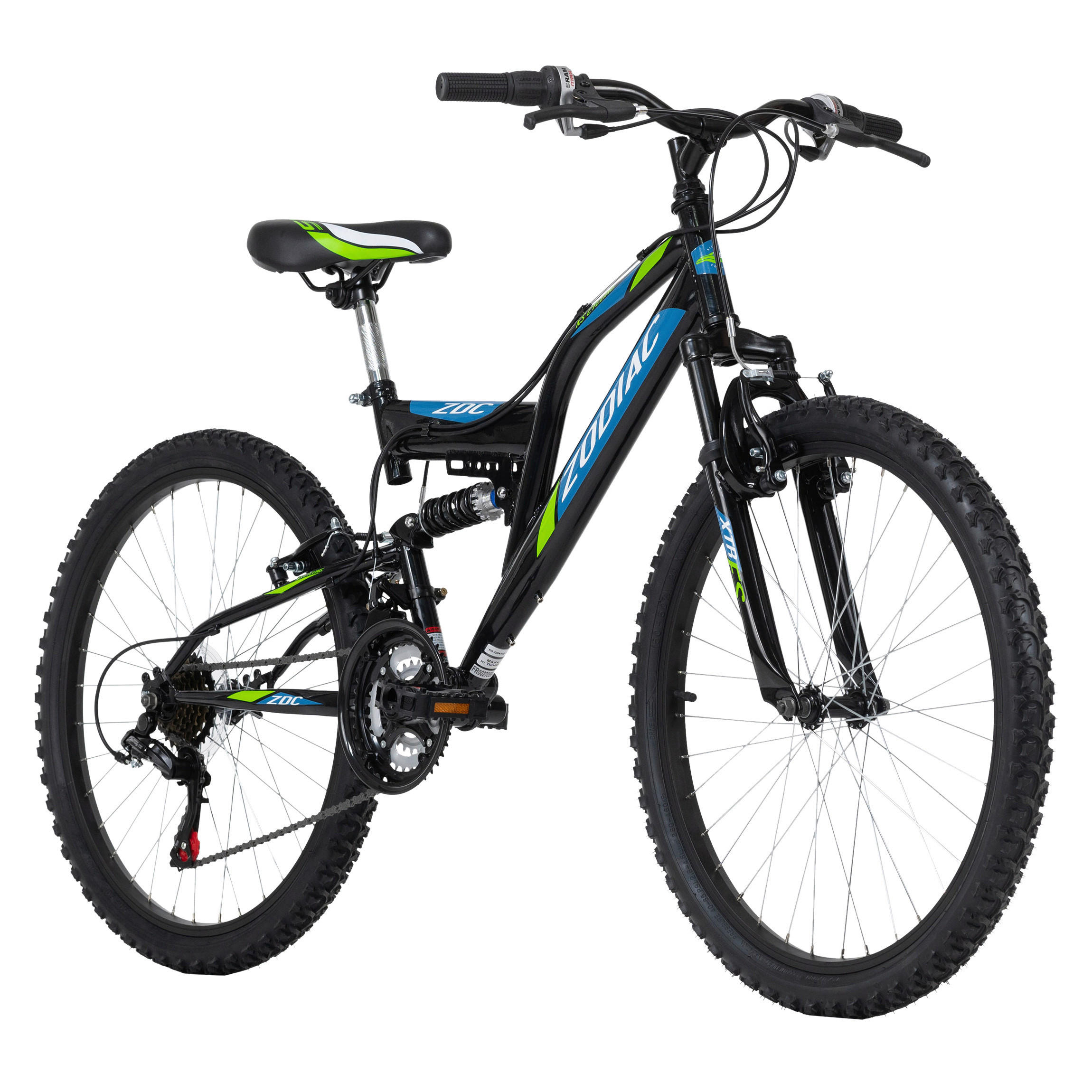 KS-Cycling Kinder-Mountainbike Zodiac 24 Zoll Rahmenhöhe 38 cm 18 Gänge schwarz schwarz ca. 24 Zoll