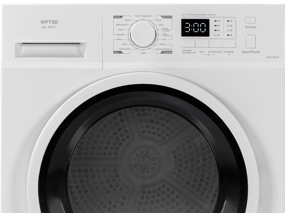 POCOline Wärmepumpentrockner WPT9DW16 weiß B/H/T: ca. 68x84,5x59,5 cm ca. 9 kg Wärmepumpentrockner WPT9DW16 - weiß (68,00/84,50/59,50cm) - POCOline