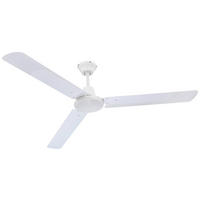 GLOBO Ventilator weiß Metall H/D: ca. 58x142 cm FERRO - weiß (142,00/58,00cm) - GLOBO