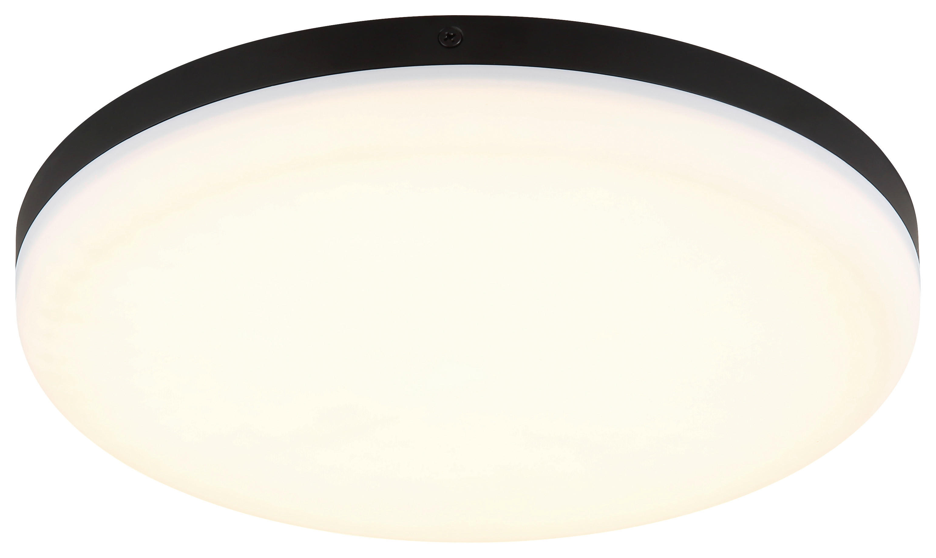GLOBO Deckenleuchte Opal mattschwarz Kunststoff H/D: ca. 5x30 cm 1 Brennstellen MATTHEW - Opal/mattschwarz (30,00/5,00cm) - GLOBO