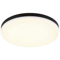 GLOBO Deckenleuchte Opal mattschwarz Kunststoff H/D: ca. 5x30 cm 1 Brennstellen MATTHEW - Opal/mattschwarz (30,00/5,00cm) - GLOBO