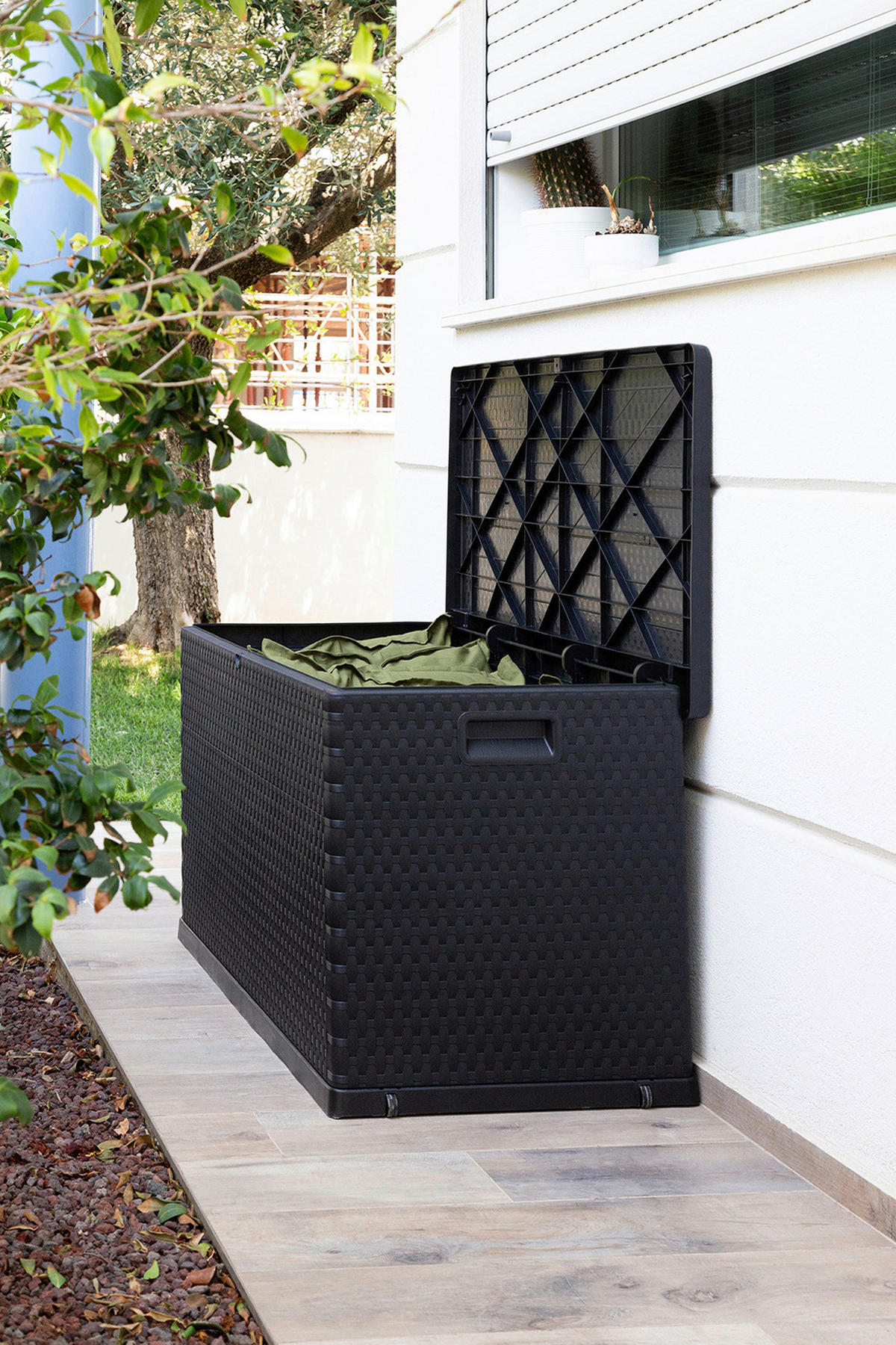 Toomax Aufbewahrungsbox Rattan anthrazit Kunststoff B/H/L: ca. 63x56x120 cm Rattan - anthrazit (120,00/63,00/56,00cm) - Toomax