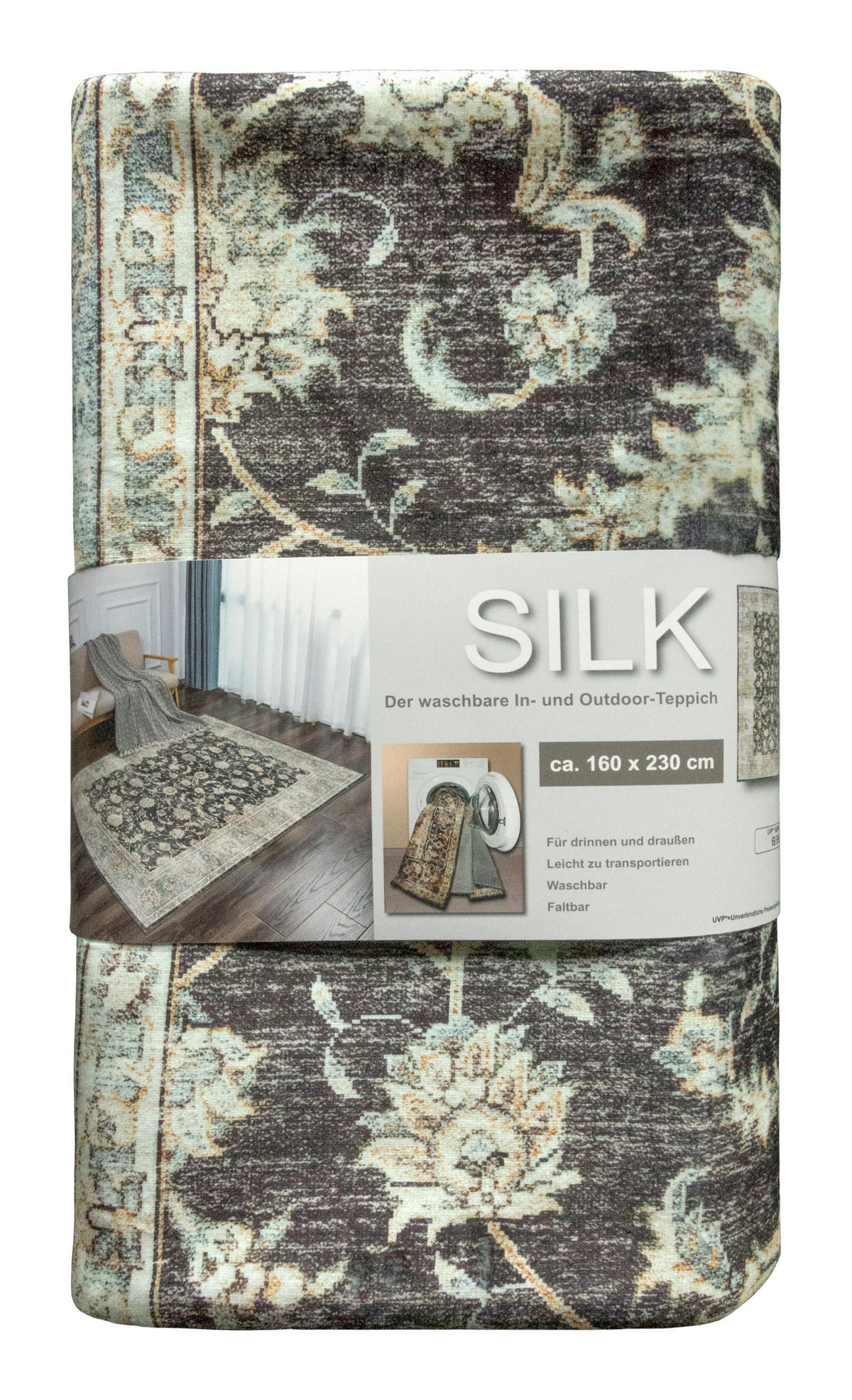 Teppich Silk grau B/L: ca. 200x290 cm Silk - grau (200,00/290,00cm)