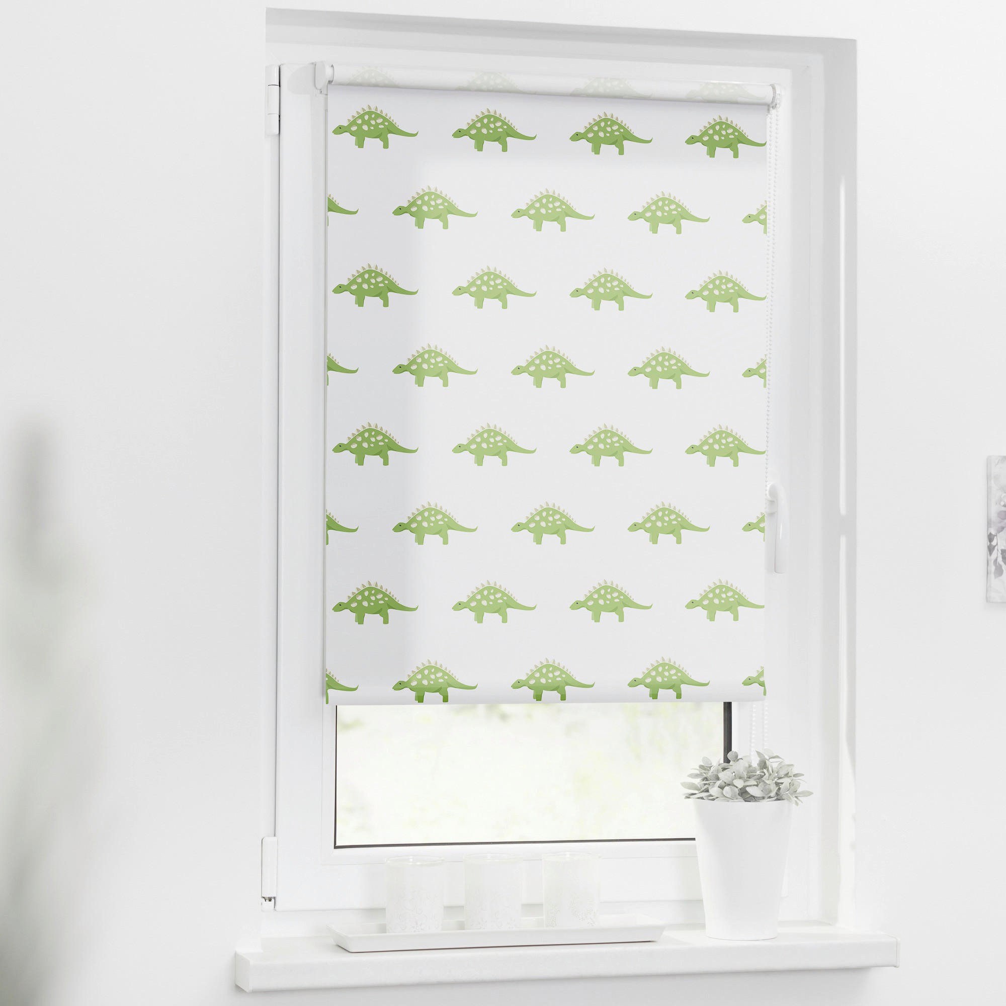LICHTBLICK Rollo Dinos grün B/L: ca. 80x150 cm Dinos - grün (80,00/150,00cm) - LICHTBLICK