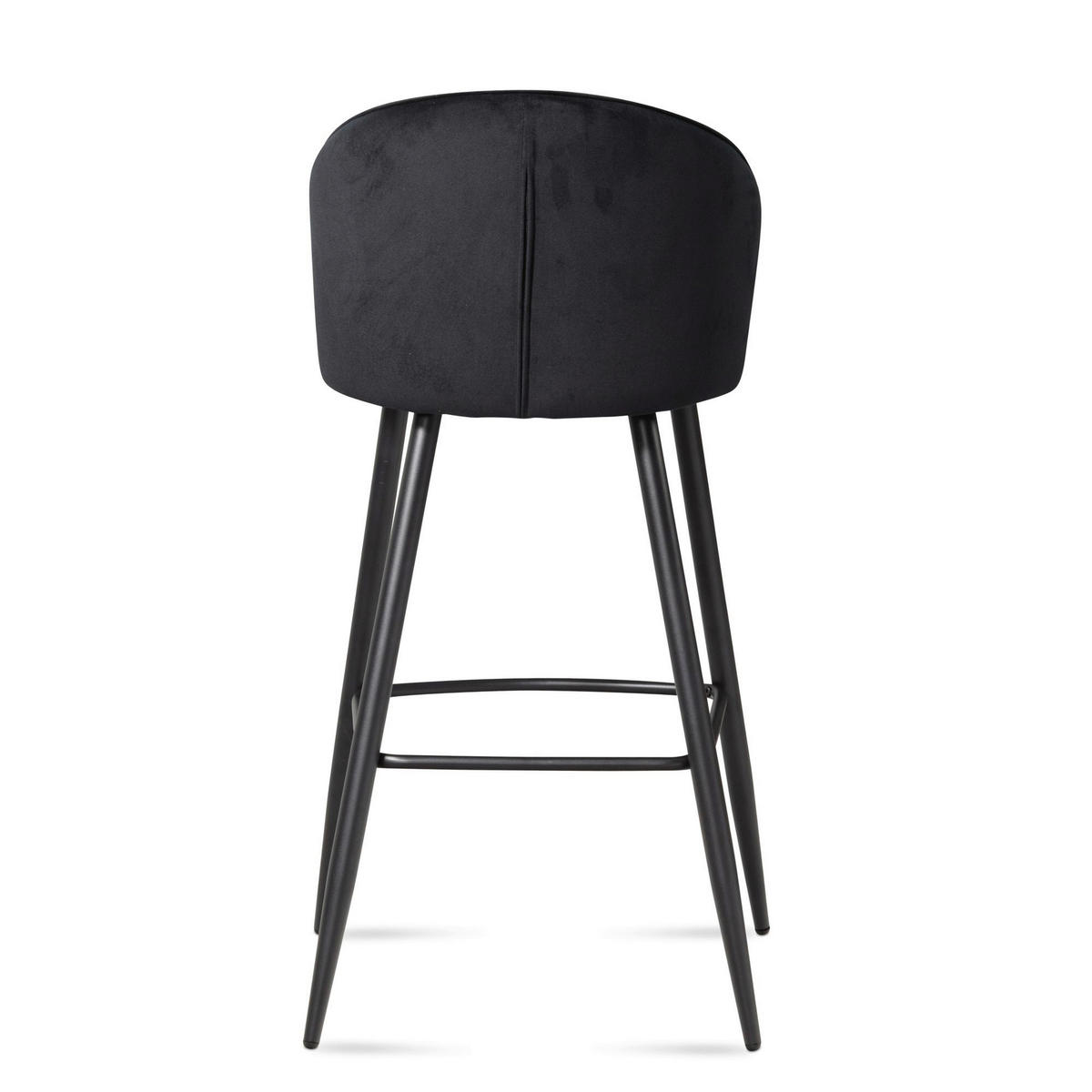 Barhocker 2er Set schwarz Polyester B/H/T: ca. 56x103x53 cm 2er Set - schwarz (56,00/103,00/53,00cm) - Wohnling