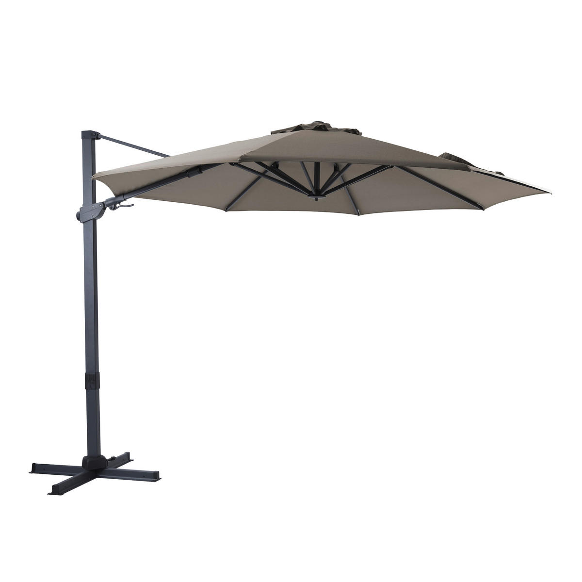 AXI Outdoor Living Ampelschirm Cyrus anthrazit Metall B/H/L: ca. 300x250x300 cm Cyrus - anthrazit/taupe (300,00/300,00/250,00cm) - AXI Outdoor Living