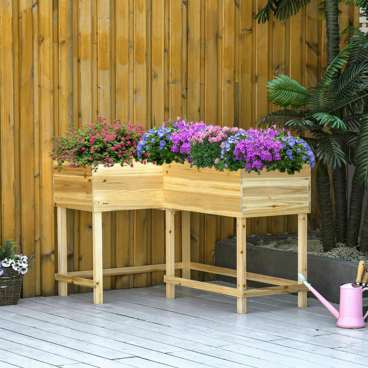 Outsunny Hochbeet B/H/L: ca. 91x81x121 cm Hochbeet 845-634 - (121,00/91,00/81,00cm) - Outsunny