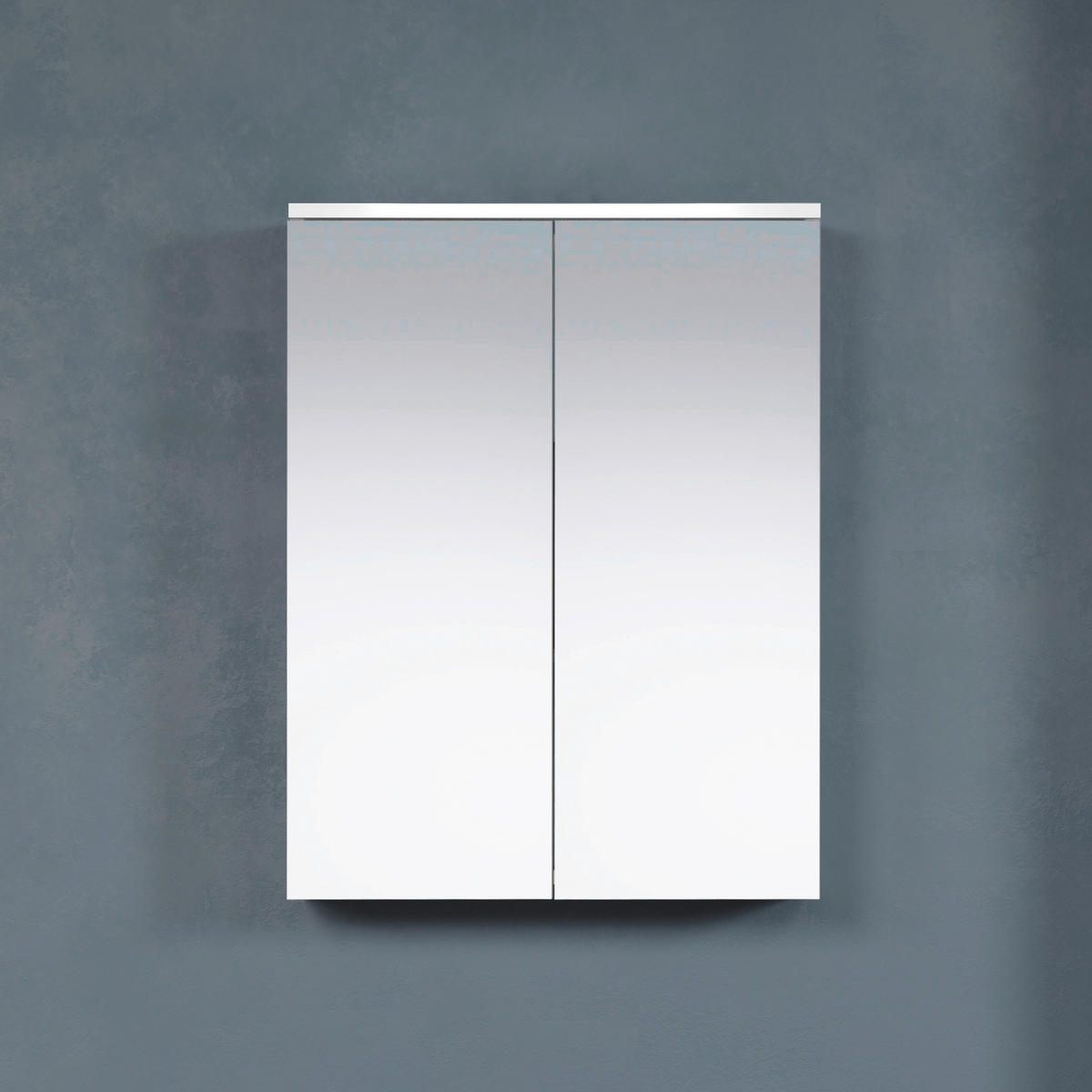 Spiegelschrank Wons weiß Hochglanz weiß matt B/H/T: ca. 60x78x18 cm Wons - weiß (60,00/78,00/18,00cm) - Trendteam