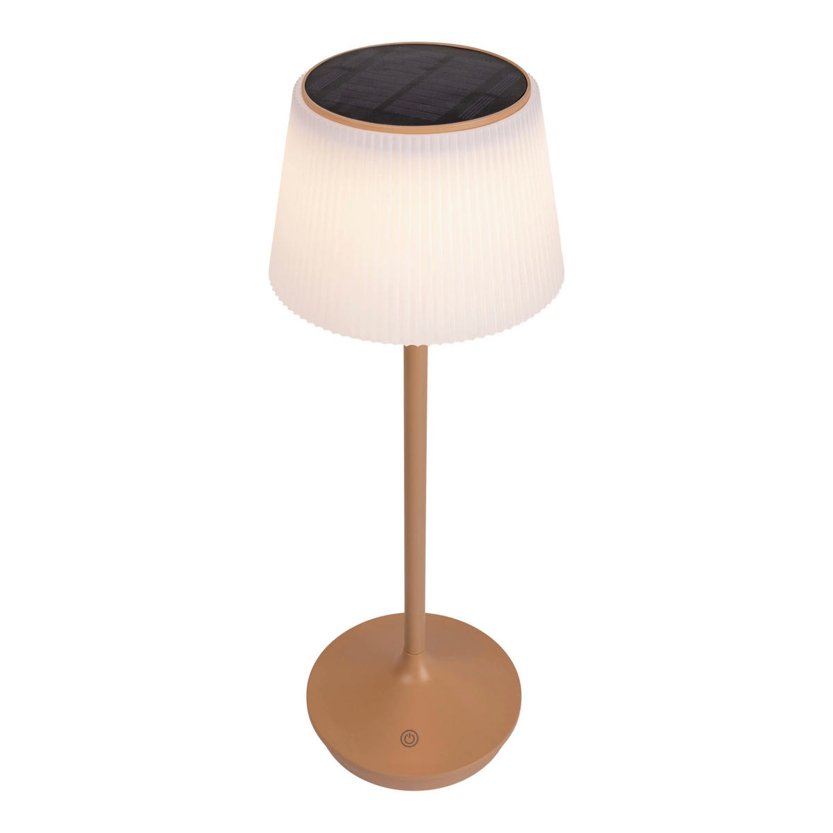 LED-Solar-Tischleuchte beige Kunststoff Metall B/H/T/D: ca. 13x38x13x13 cm EMMI - beige (13,00/38,00/13,00cm) - Näve Leuchten