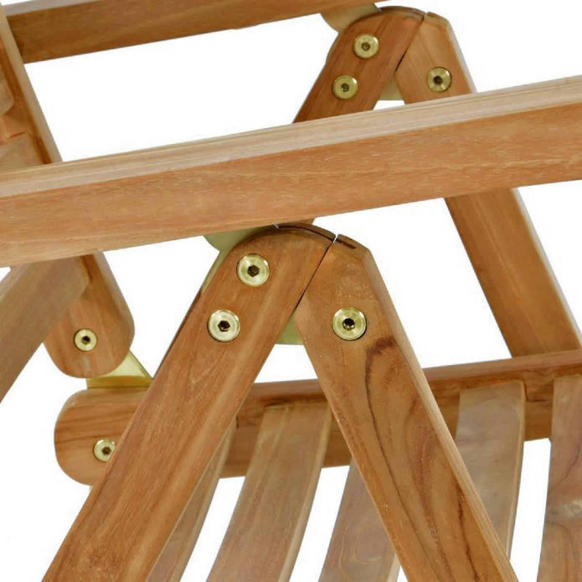 VCM Gartenstuhl braun Teakholz B/H/T: ca. 61x111x65 cm Gartenstuhl - braun (61,00/111,00/65,00cm) - VCM