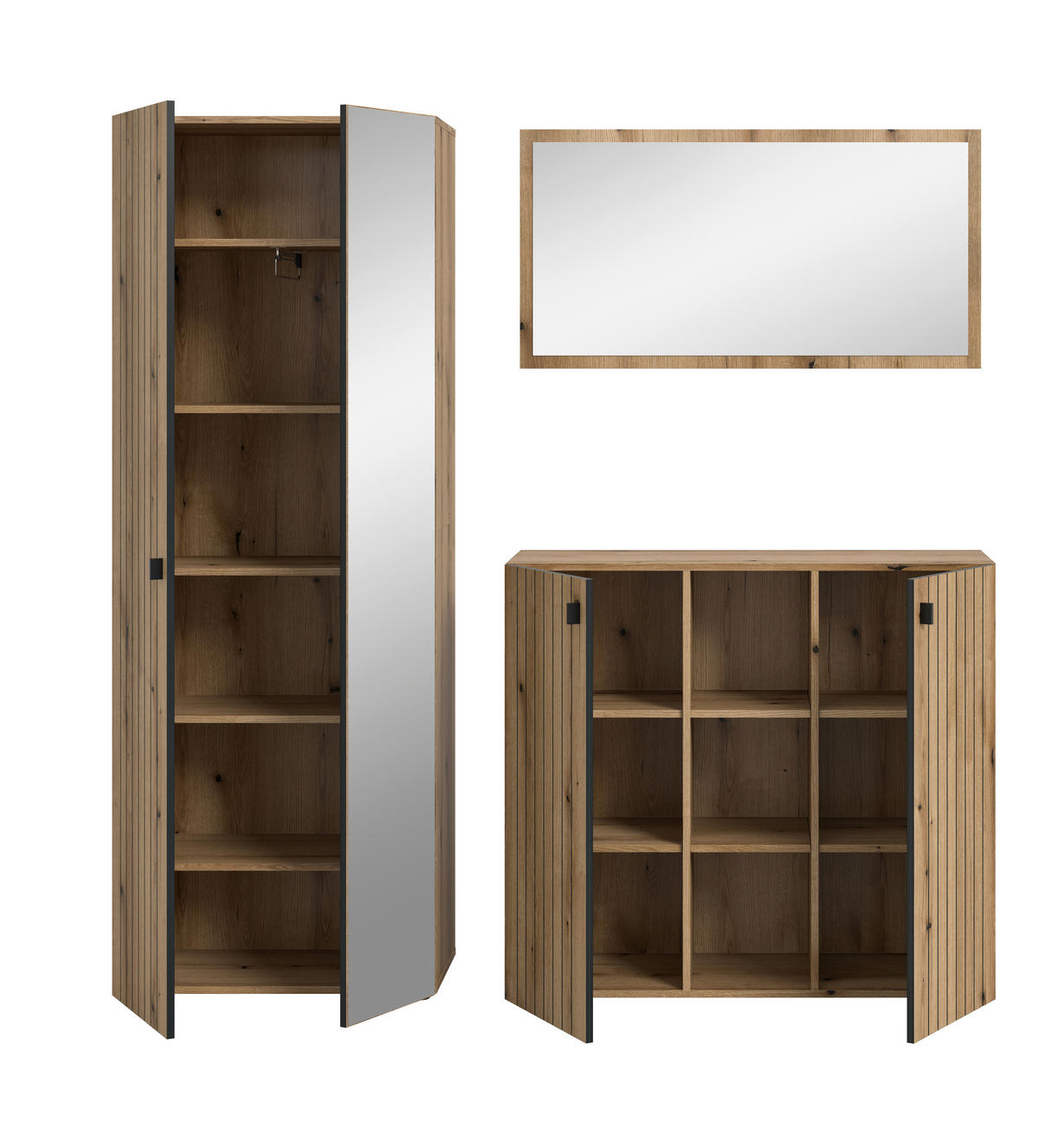 Garderobenset STATION Evoke Oak Nachbildung B/H/T: ca. 191x192x37 cm STATION - (191,00/192,00/37,00cm) - xonox.home