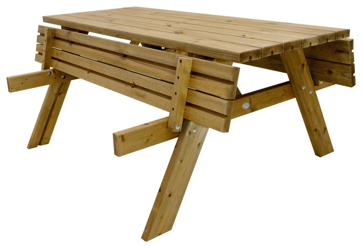 AXI Picknicktisch Julie braun Holz B/H/T: ca. 154x74x177 cm Julie - braun (154,00/74,00/177,00cm) - AXI