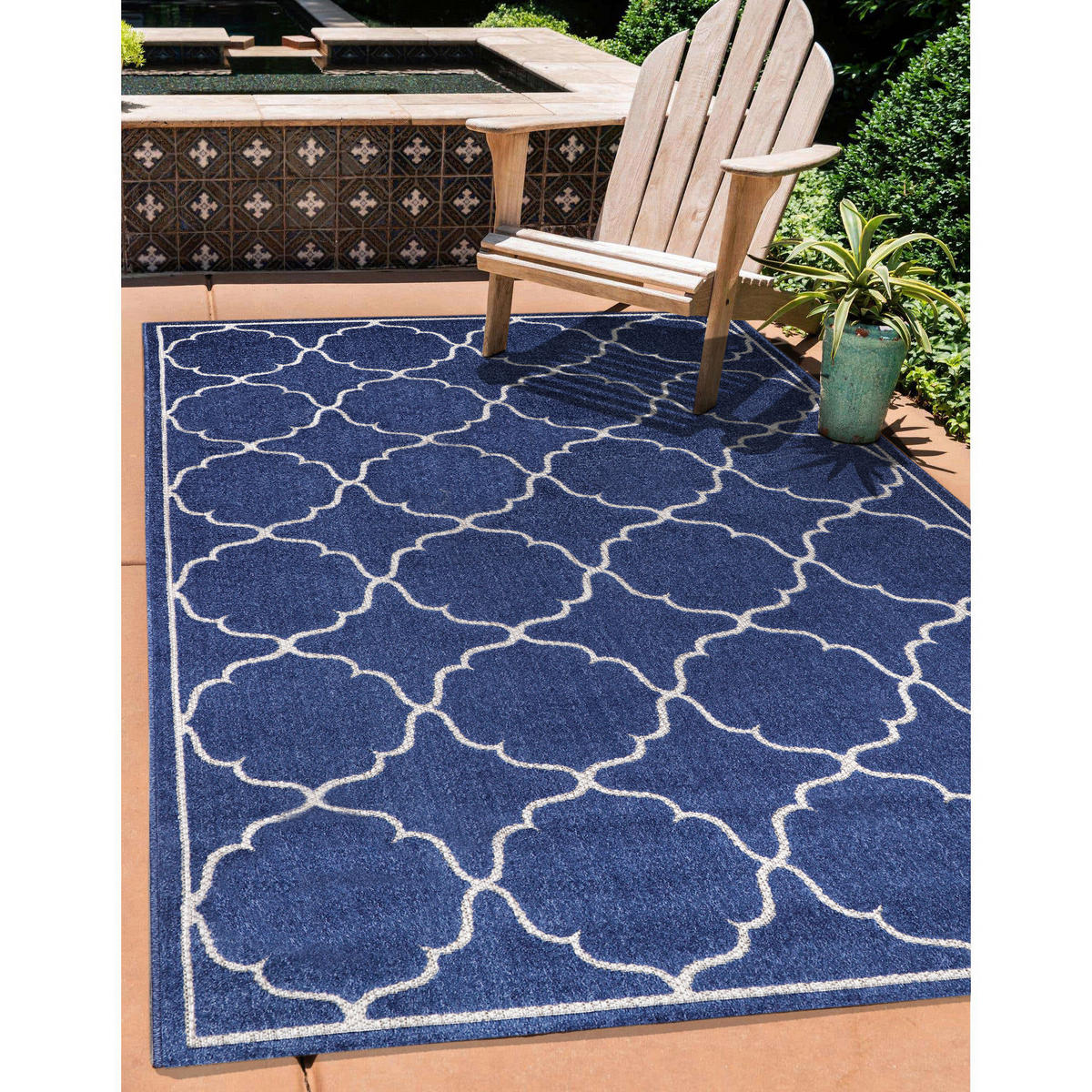 Sanat Outdoorteppich BERLIN blau B/L: ca. 80x200 cm BERLIN - blau (80,00/200,00cm) - Sanat