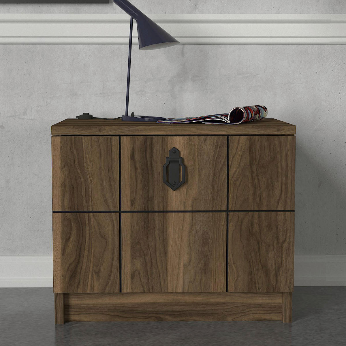 Nachtkonsole Lost walnuss Nachbildung B/H/T: ca. 49x41x35 cm Lost - walnuss (49,00/41,00/35,00cm) - moebel17