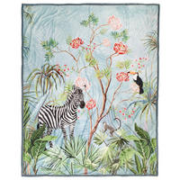 Wohndecke Yasmin Polysamt Yasmin - aqua (130,00/160,00cm) - Descanso
