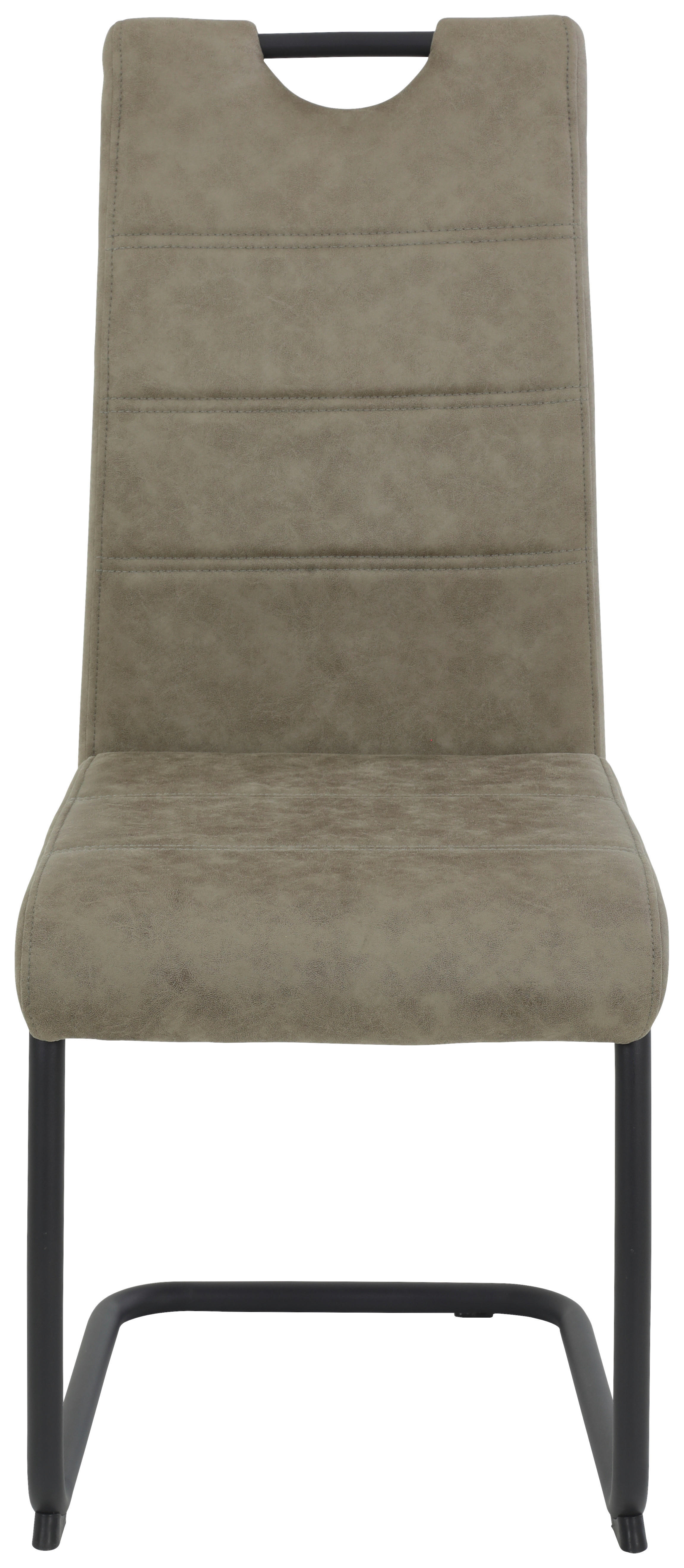 Schwingstuhl Dunja schlamm Vintage Microfaser B/H/T: ca. 43x98x58 cm Dunja - schlamm/schwarz (43,00/98,00/58,00cm)