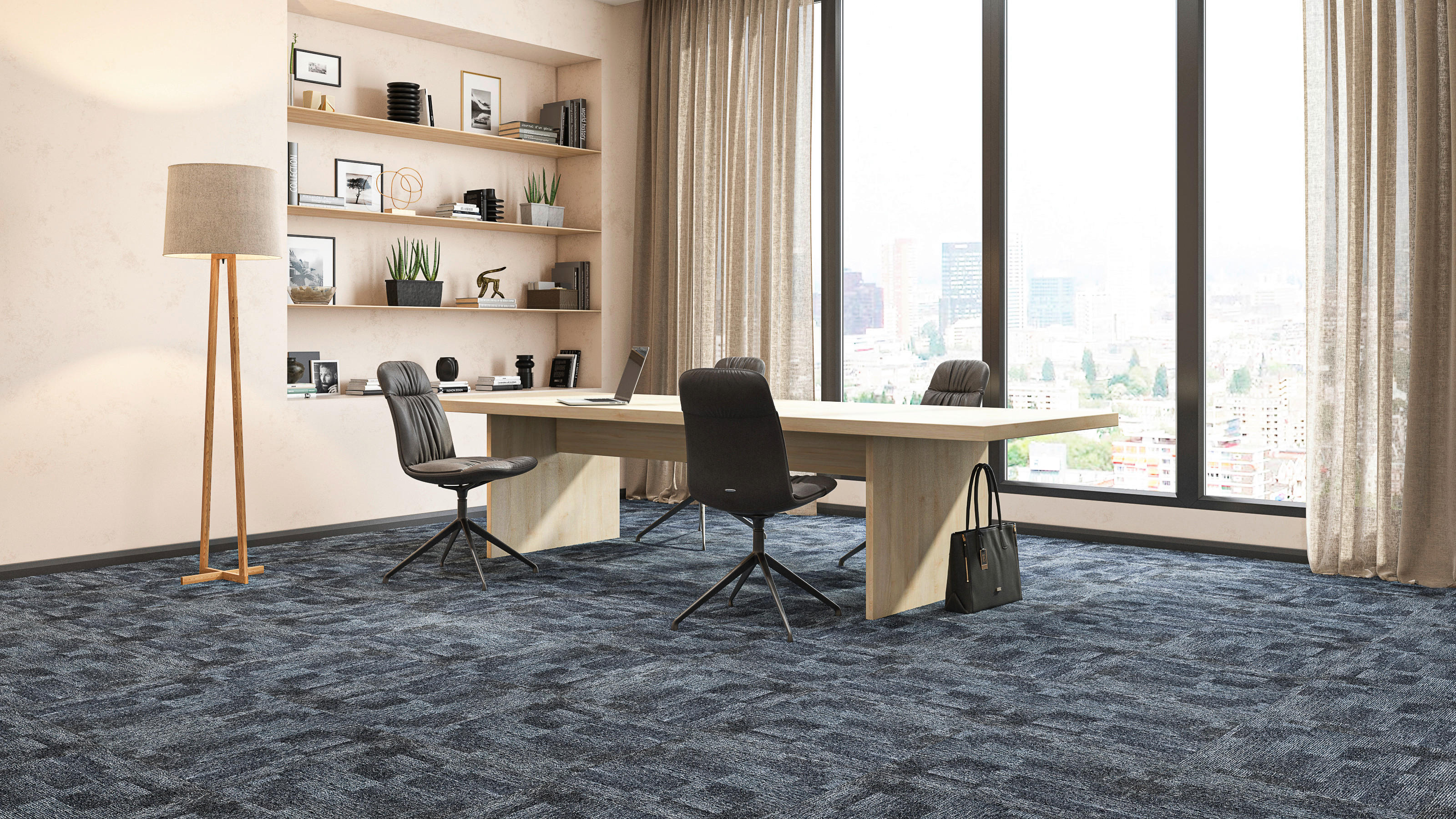 Thumbnail - Teppichfliese Santo grau B/L: ca. 50x50 cm pro Stück