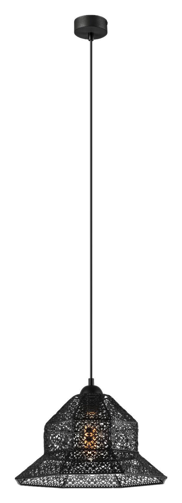 Lamkur Hängeleuchte schwarz Stahl B/H/L: ca. 37x23x37 cm E27 1 Brennstellen Hängeleuchte - schwarz (37,00/37,00/23,00cm) - Lamkur