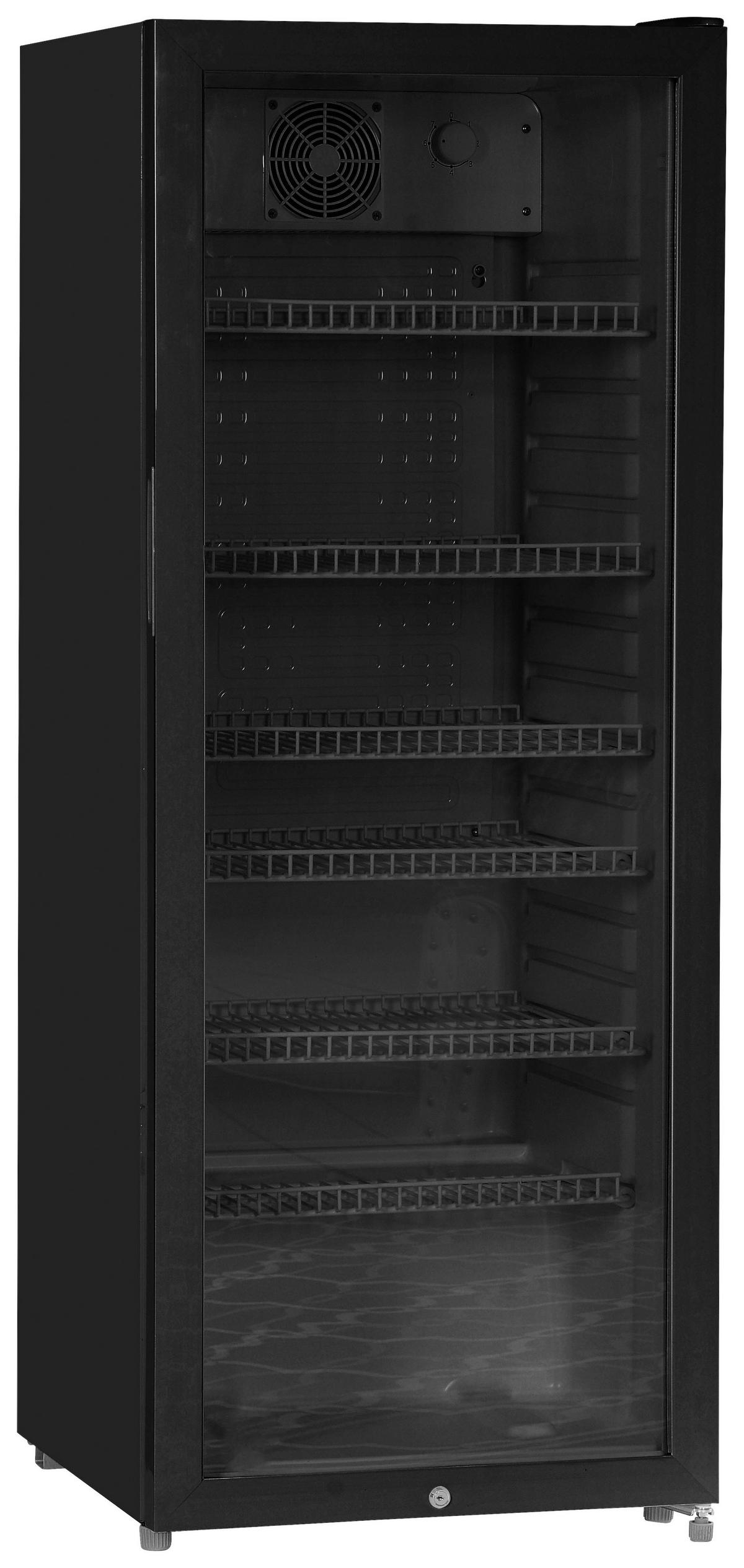 POCOline Kühlschrank GTK140-237CS schwarz B/H/T: ca. 54x140x55 cm Glastürkühlschrank GTK140-237CS - schwarz (54,00/140,00/55,00cm) - POCOline