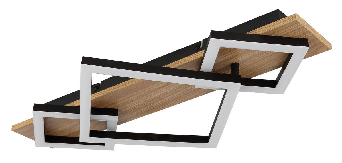 GLOBO LED-Deckenleuchte BEATRIX 67330-24 Opal mattschwarz Metall Kunststoff MDF B/H/L: ca. 54x7,5x31,2 cm 1 Brennstellen BEATRIX I - Opal/mattschwarz (31,20/54,00/7,50cm) - GLOBO