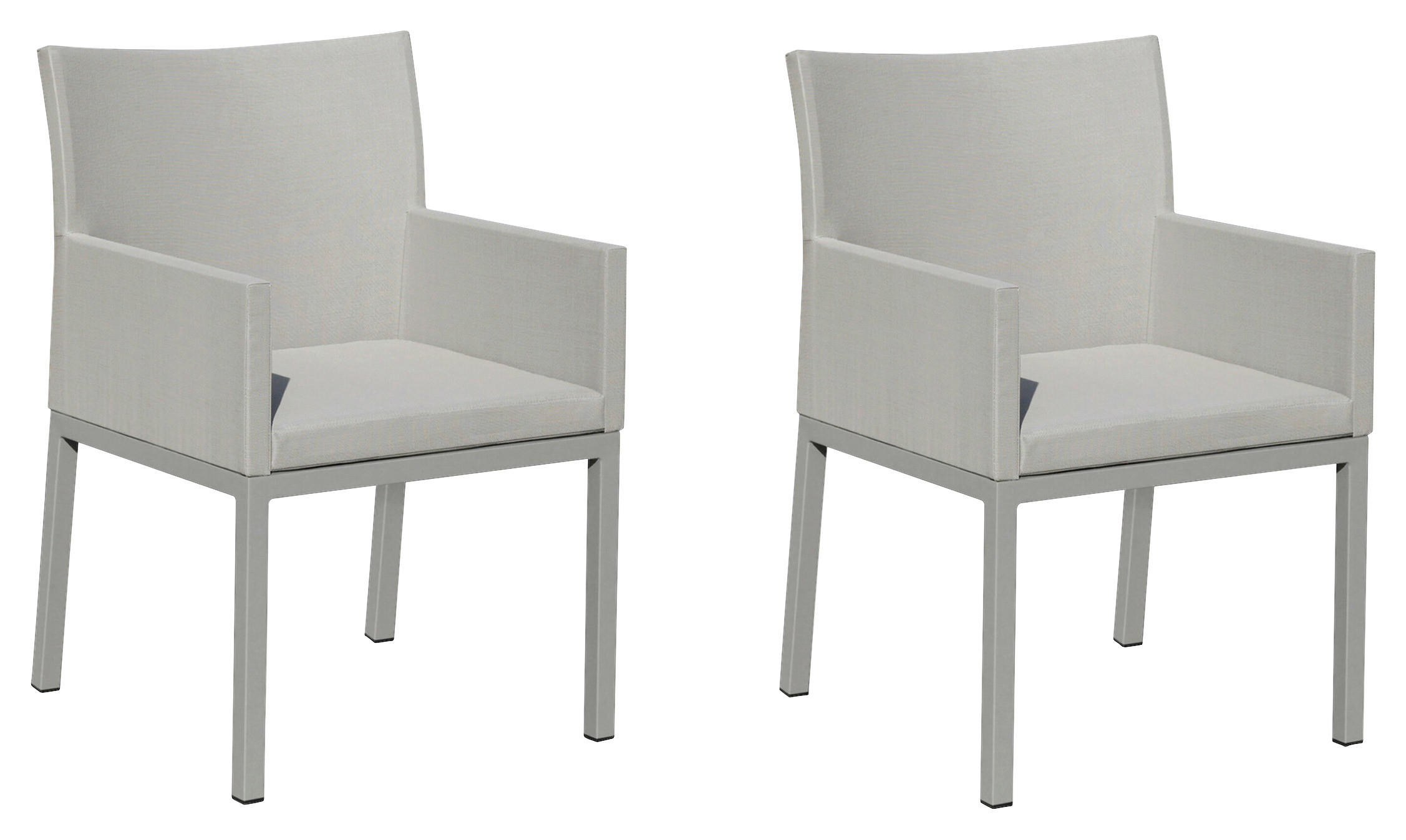 Grasekamp Gartensessel-Set Sol hellgrau Aluminium B/H/L: ca. 56x85x58 cm Sol - hellgrau (58,00/56,00/85,00cm) - Grasekamp
