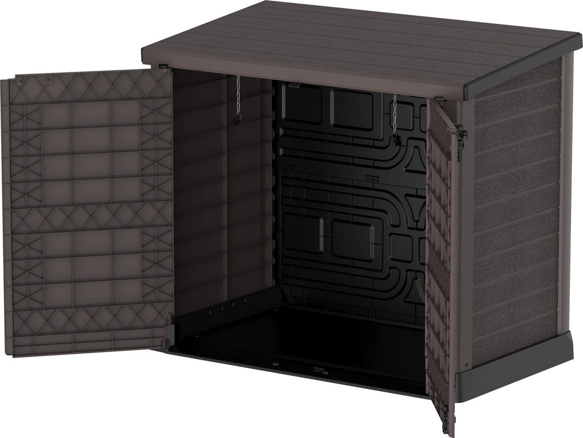 VCM Mülltonnenbox 2er StoreAway braun Kunststoff B/H/L: ca. 145x125x83 cm StoreAway - braun (83,00/145,00/125,00cm) - VCM