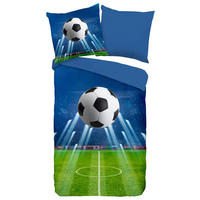 Baumwoll Bettwäsche Goal Renforce Goal - blau (135,00/200,00cm) - Good Morning