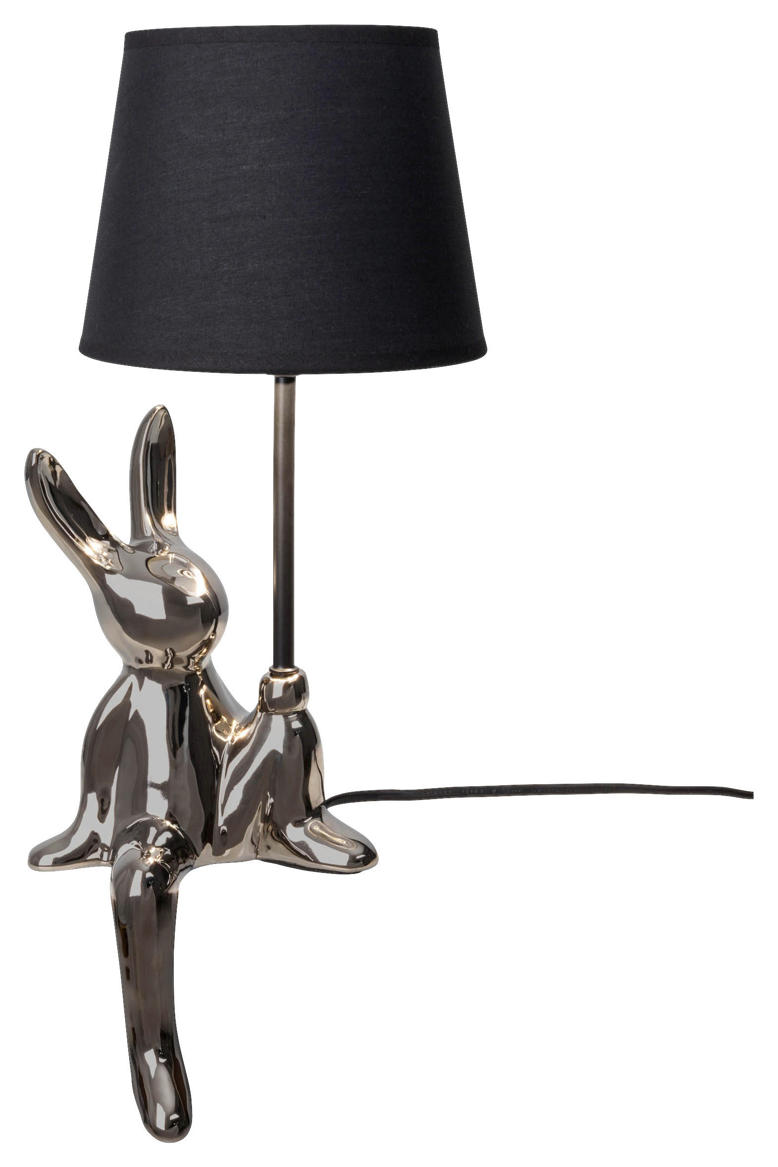 Näve Leuchten Tischleuchte silber Keramik B/H/T/D: ca. 18x45x18x18 cm E14 1 Brennstellen HELGE - silber (18,00/45,00/18,00cm) - Näve Leuchten
