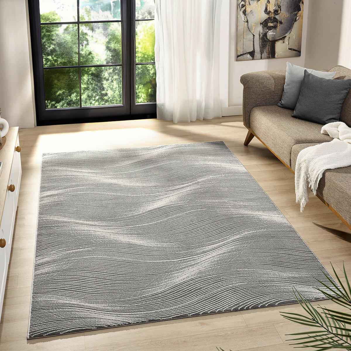 Webteppich Leonie grau B/L: ca. 160x230 cm Leonie - grau (160,00/230,00cm)