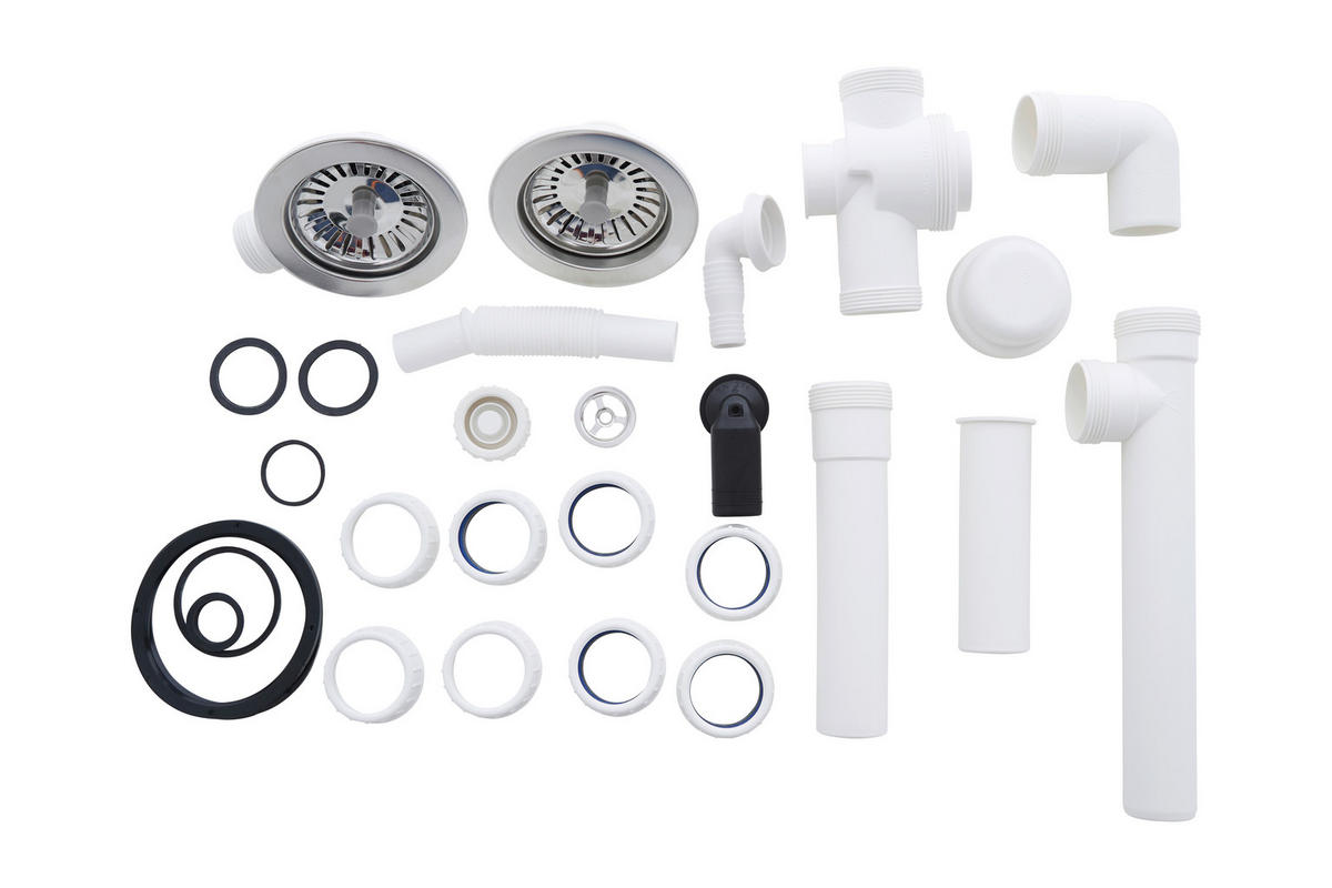 Respekta Einbauspüle Denver 1,5  100 x 50 S schwarz Mineralite B/H/T: ca. 100x20x50 cm Denver 1,5  100 x 50 S - schwarz (100,00/20,00/50,00cm) - Respekta