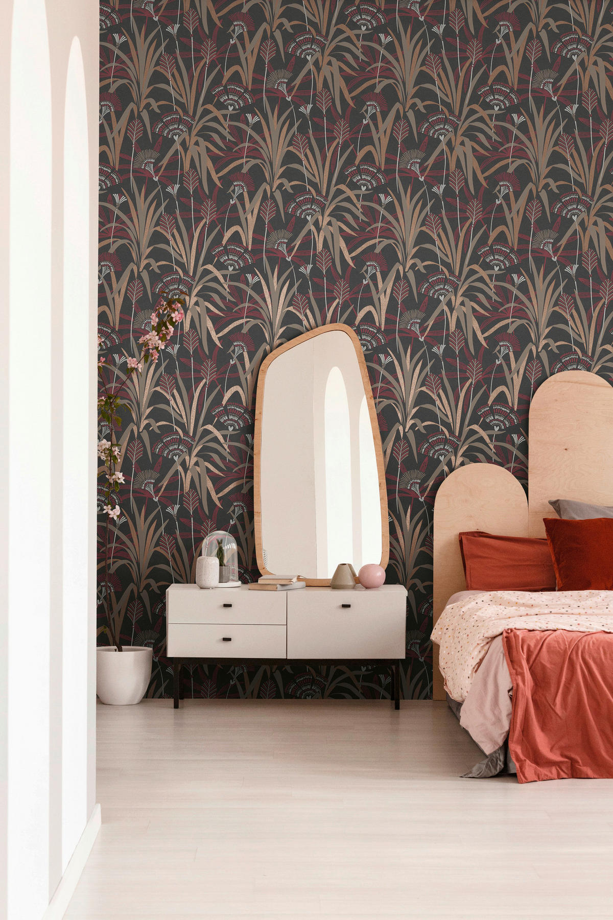 A.S.Création Vliestapete silber rot schwarz B/H/D: ca. 53x1005x9,2 cm Vliestapete - rot/schwarz (9,20/1005,00cm) - A.S.Creation