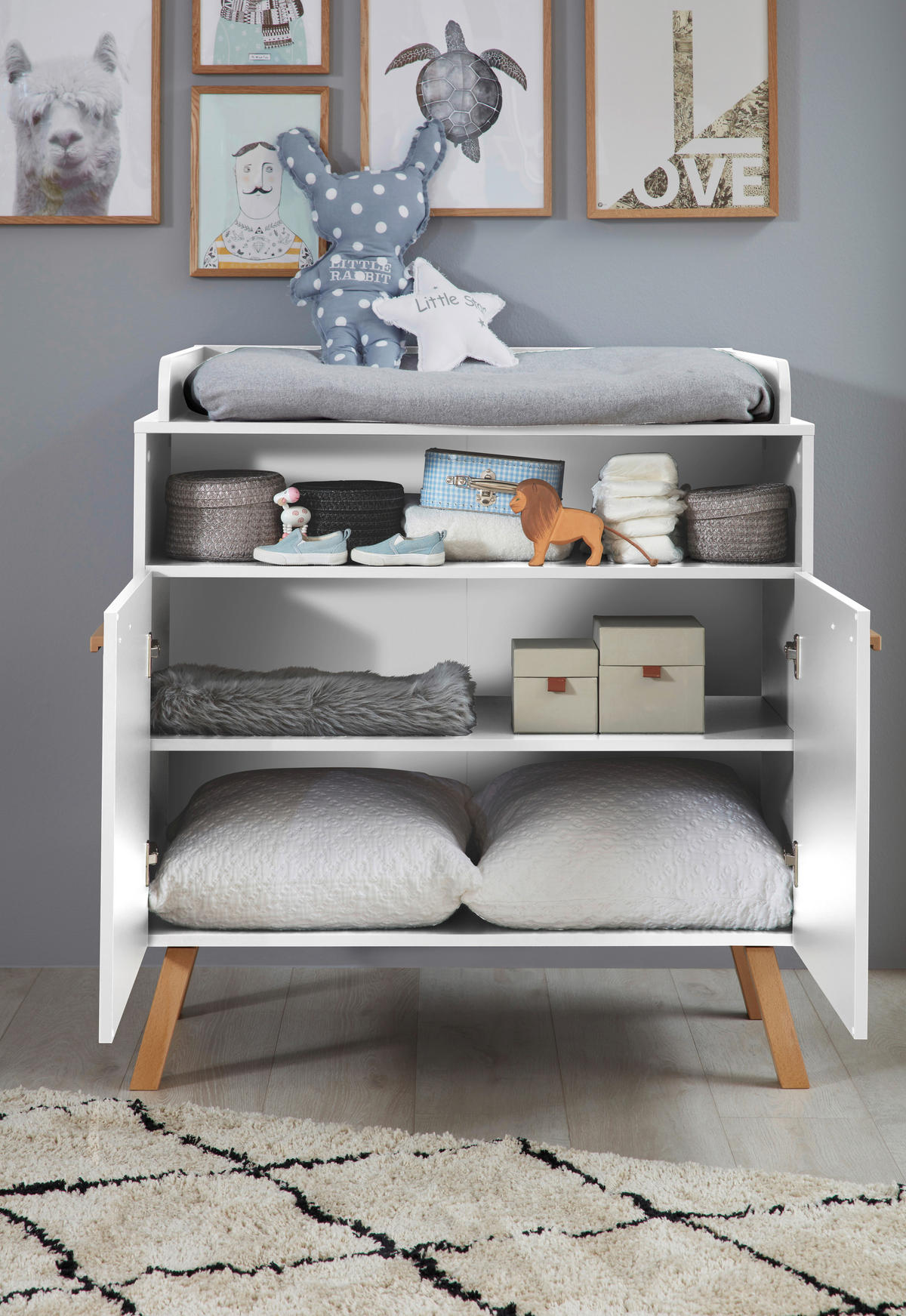 Wickelkommode Mats weiß B/H/T: ca. 96x105x78 cm Mats - weiß (96,00/105,00/78,00cm) - Trendteam