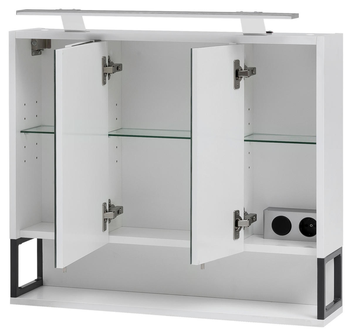 Spiegelschrank Limone weiß B/H/T: ca. 70x66,1x16 cm Limone - weiß (70,00/66,10/16,00cm) - Möbelpartner