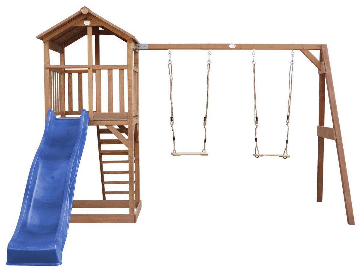 AXI Spielturm Beach Tower braun B/H/L: ca. 357x242x349 cm Beach Tower - braun/blau (349,00/357,00/242,00cm) - AXI
