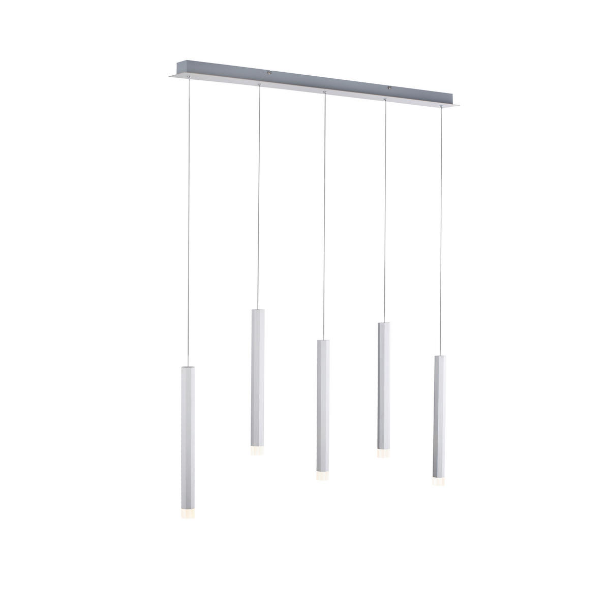 Just Light LED-Pendelleuchte BRUNO 15205-95 Alu Eisen Aluminium B/H/T: ca. 100x120x8 cm 5.0 Brennstellen BRUNO - Alu (100,00/120,00/8,00cm) - Just Light