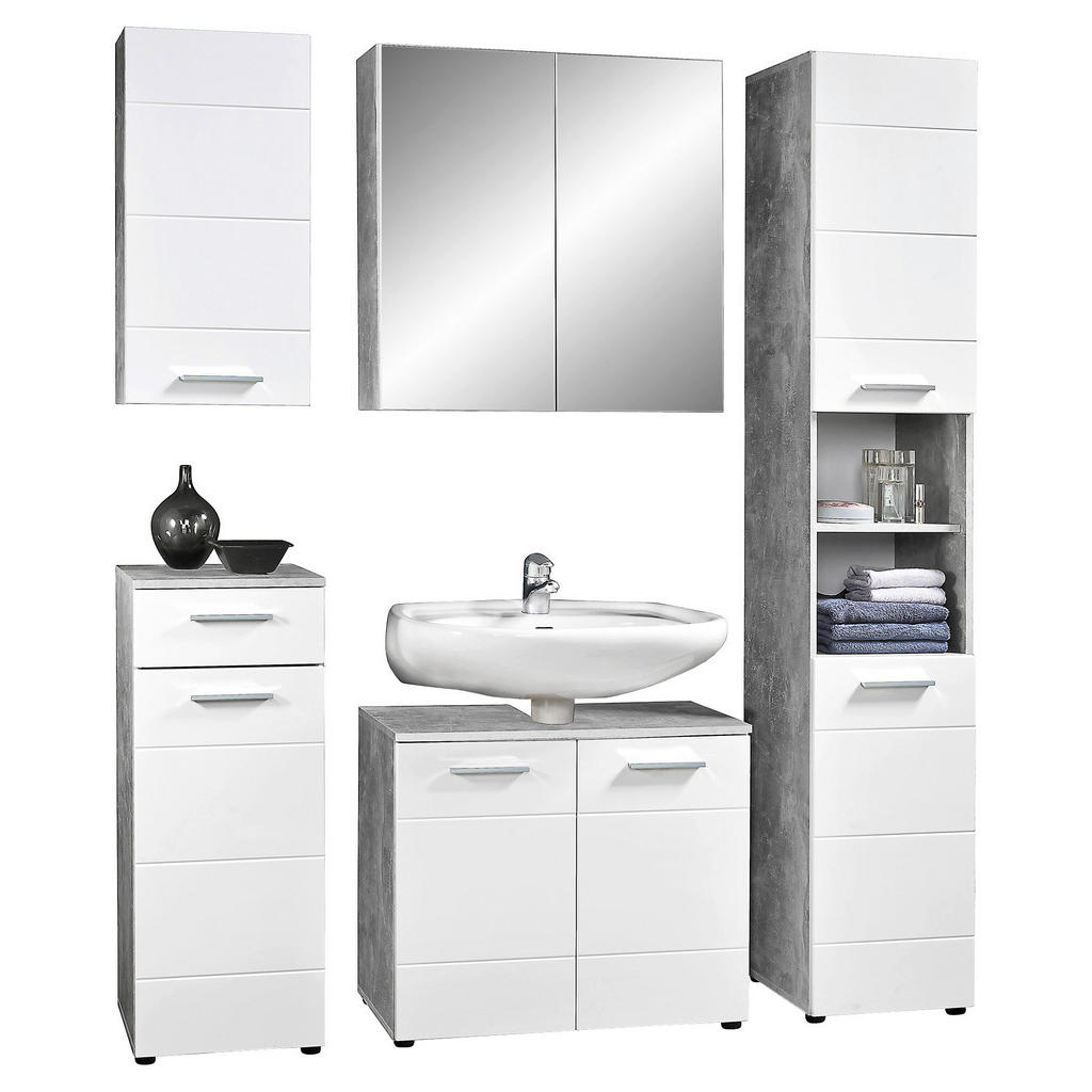 Thumbnail - Spiegelschrank Stockholm Beton Optik B/H/T: ca. 70x71x23 cm