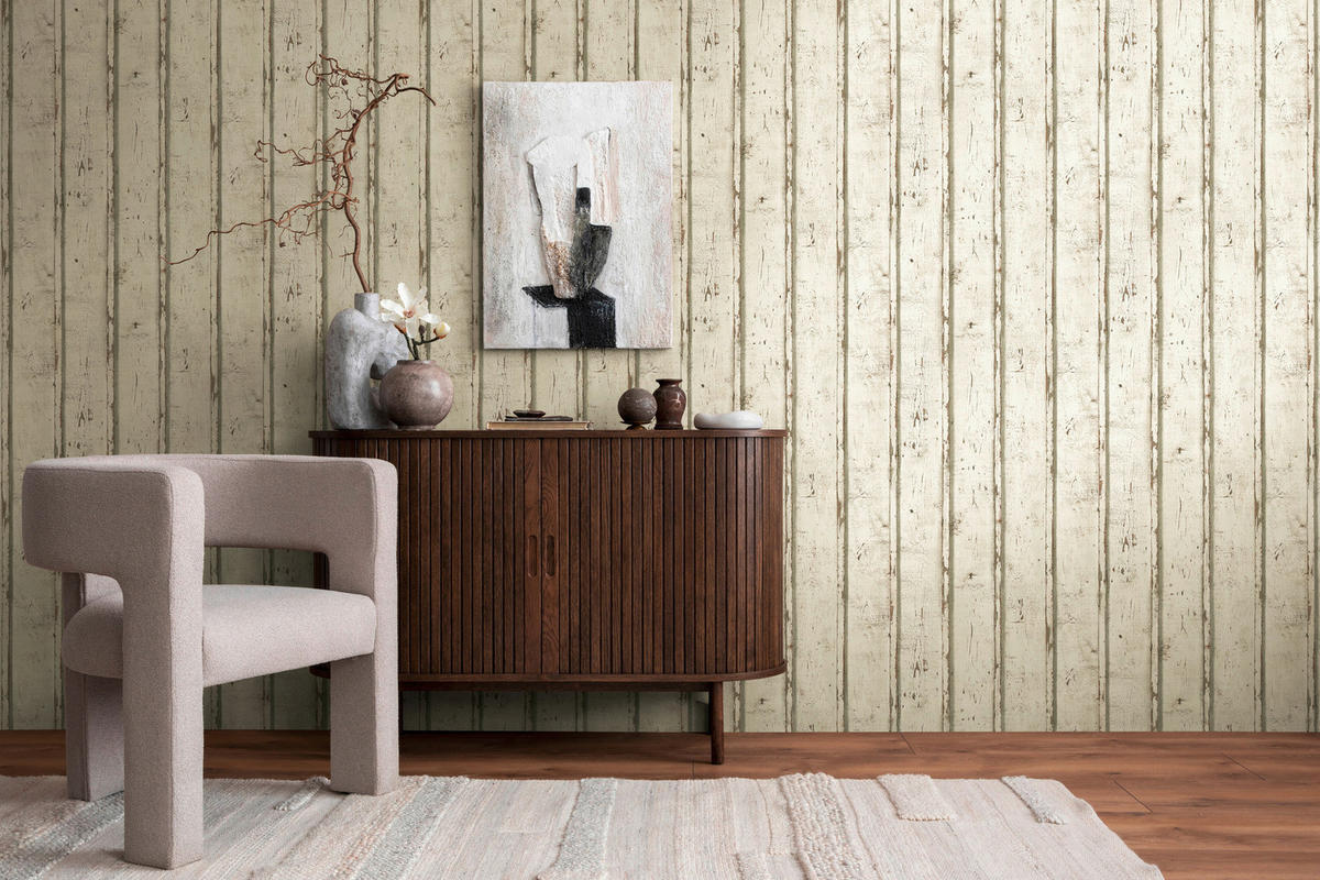 A.S.Creation Vliestapete creme grau B/H/D: ca. 53x1005x8,2 cm Vliestapete - creme/grau (8,20/1005,00cm) - A.S.Creation