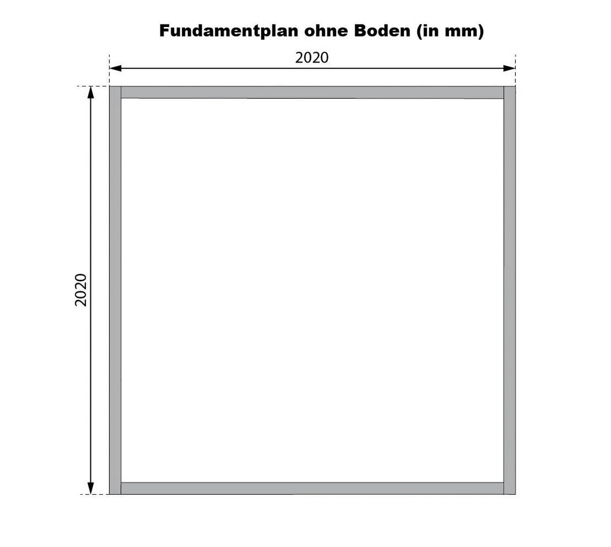 Karibu Gartenhaus Indra 2 grau B/H/T: ca. 206x213x206 cm Indra 2 - grau (206,00/213,00/206,00cm) - Karibu