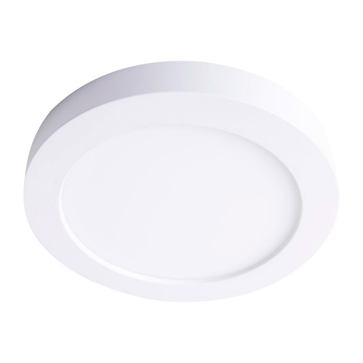 Näve Leuchten LED-Ein-/Aufbauleuchte weiß Kunststoff Metall B/H/T/D: ca. 24,6x3,5x24,6x24,6 cm KOMPLEX - weiß (24,60/3,50/24,60cm) - Näve Leuchten