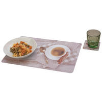 Platzmattenset braun Kunststoff B/L: ca. 28x44 cm Platzmatte_Coffee-Cup - braun (28,00/44,00cm)