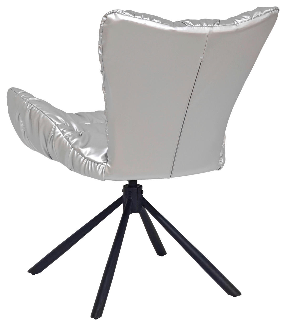 Drehstuhl Brest silber Kunstleder Nylon B/T: ca. 67x65 cm Brest - schwarz/silber (67,00/65,00cm)