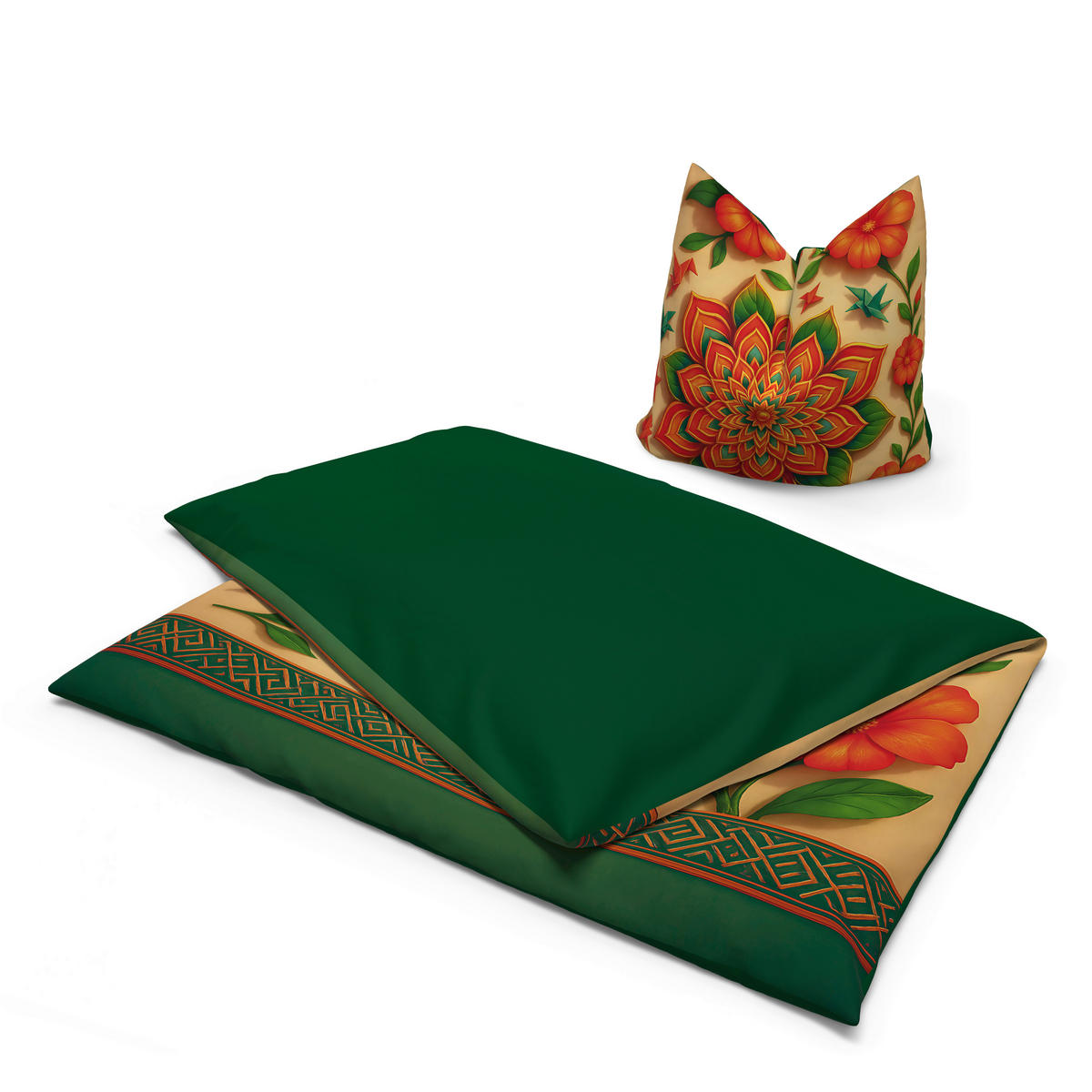 Microfaser Bettwäsche Bettwäsche_Microfaser Mandal135x200 - orange (135,00/200,00cm)