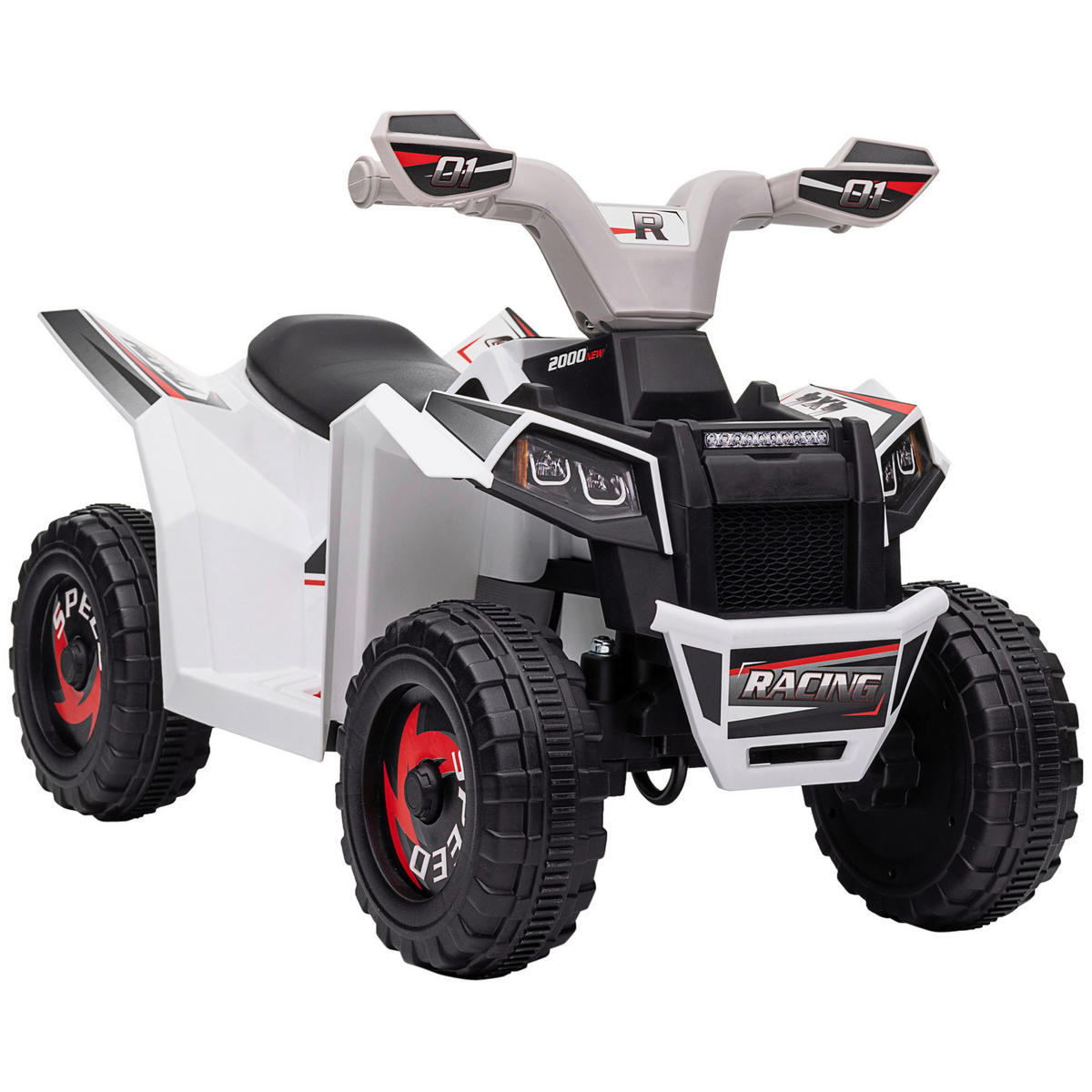 HOMCOM Elektroauto für Kinder weiß B/H/L: ca. 41,5x48,5x70 cm Elektroauto für Kinder - weiß (70,00/41,50/48,50cm) - HOMCOM