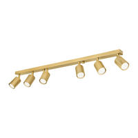 Lamkur Strahler gold Stahl B/H/L: ca. 6,5x16,5x117 cm 6 Brennstellen Prisma - gold (117,00/6,50/16,50cm) - Lamkur