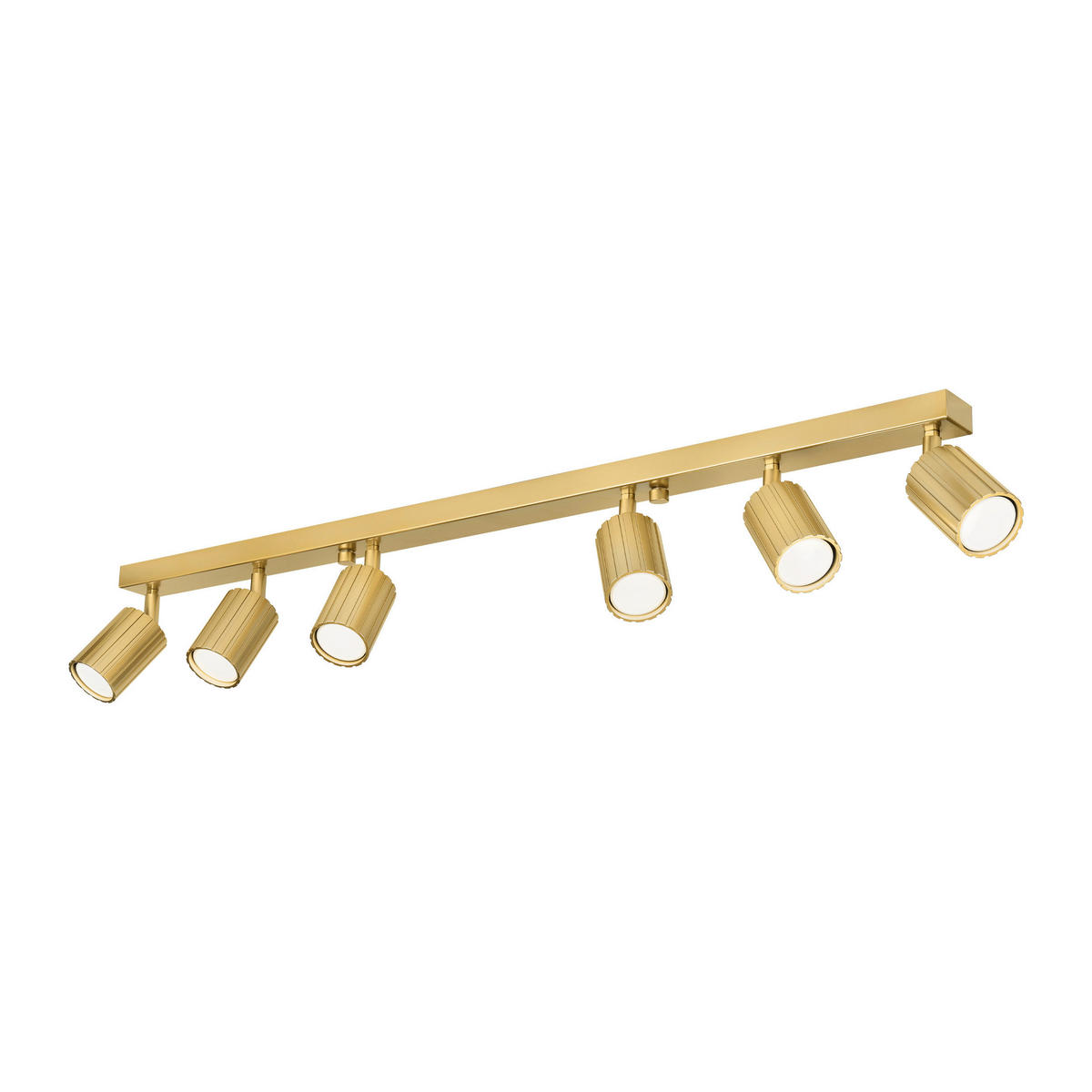 Lamkur Strahler gold Stahl B/H/L: ca. 6,5x16,5x117 cm 6 Brennstellen Prisma - gold (117,00/6,50/16,50cm) - Lamkur