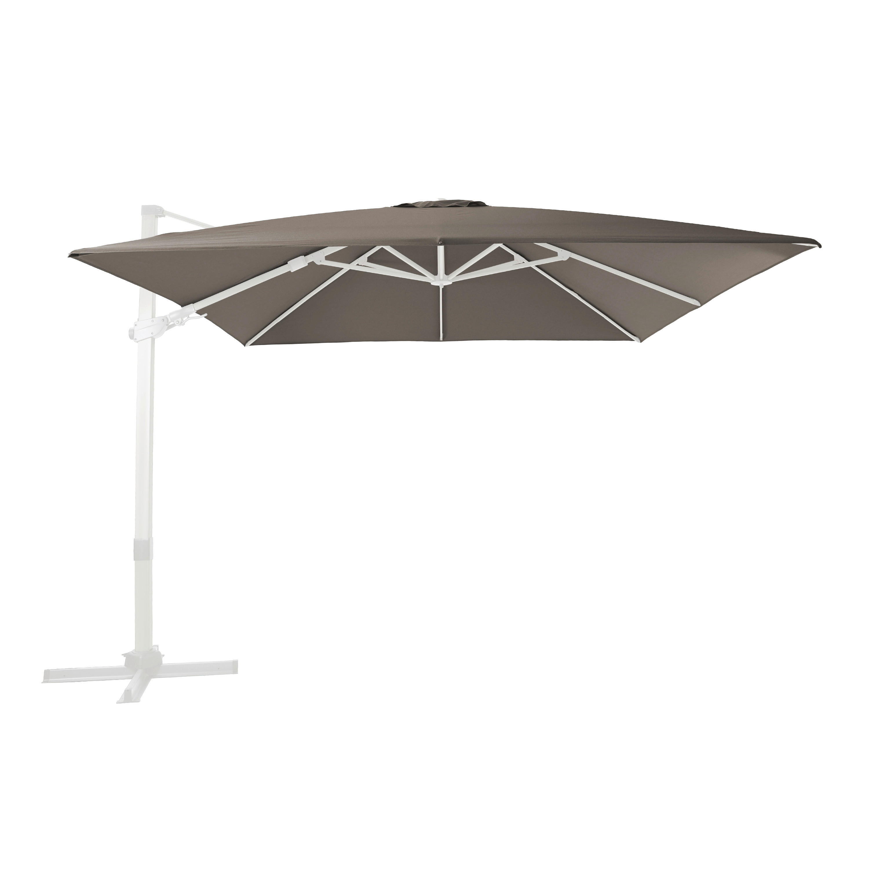 AXI Outdoor Living Ampelschirm Apollo taupe Textil B/H/L: ca. 300x255x300 cm Apollo - weiß/taupe (300,00/300,00/255,00cm) - AXI Outdoor Living