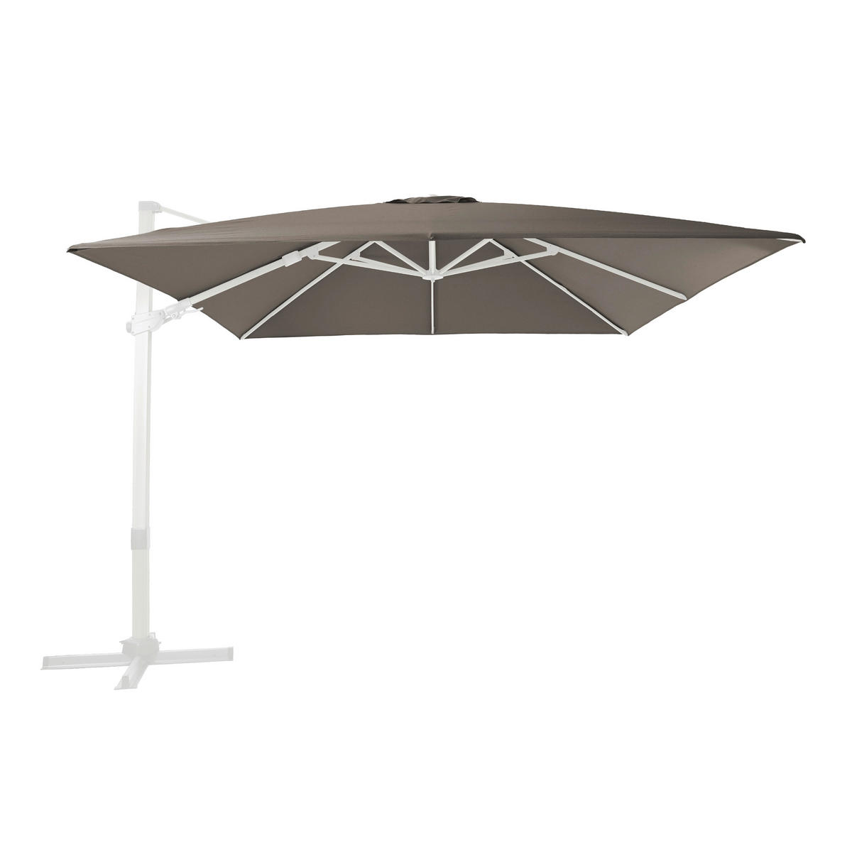 AXI Outdoor Living Ampelschirm Apollo taupe Textil B/H/L: ca. 300x255x300 cm Apollo - weiß/taupe (300,00/300,00/255,00cm) - AXI Outdoor Living