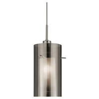 Searchlight Pendelleuchte silber Glas Stahl B/H/L/D: ca. 13x120x13x13 cm E14 1 Brennstellen Duo 2 - silber (13,00/13,00/120,00cm) - Searchlight